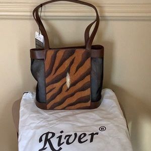 River Genuine Stingray Skin Tote Bag